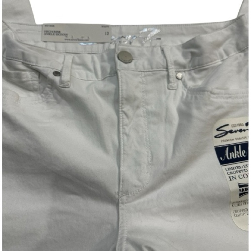 Seven7 Women's White Ankle Cropped Pants - Picture 5 of 7